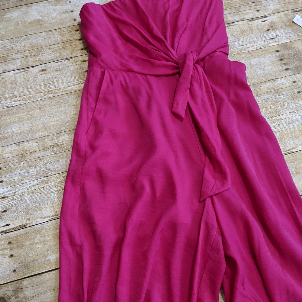 Maeve Hot Pink Strapless Jumpsuit - Picture 6 of 10